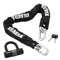 Security Chain Lock Heavy Duty Bike Lock 10mm Bicycle Lock Motorbike Lock Disc Lock with 16mm U Lock