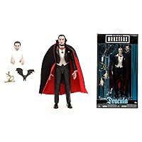 Jada 253251015 Toys Universal Monsters Dracula 6” Deluxe Collector Figure, Black, Standard Size