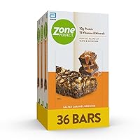 ZonePerfect Protein Bars, 10g Protein, 18 Vitamins & Minerals, Nutritious Snack Bar, Salted Caramel Brownie, 36 Bars