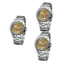 BESTOYARD 3pcs Men's Wrist Watch Men's Mechanical Watch Man Automatic