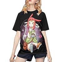 Anime Space Dandy Meow T Shirt Woman's Casual O-Neck Clothes Summer Baseball Short Sleeves Tee