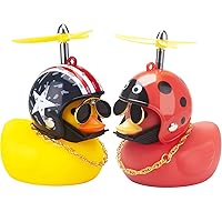 wonuu Red and Yellow Rubber Duck Toy Car Ornaments Duck Car Dashboard Decorations