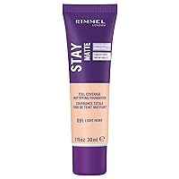 Rimmel London Stay Matte Liquid Mousse - 091 Light Ivory - Foundation, Lightweight, Shine Control, Oil-Free, 1oz