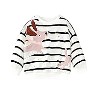 HOMAGIC2WE Toddler Girl Sweatshirt Kids Fall Casual Applique Pullover Cotton Adorable Long Sleeve Shirt Tops