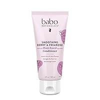 Babo Botanicals Smoothing Conditioner with Evening Primrose Oil, Coconut Oil and Provitamin B5 - For Babies, Kids and Adults with Tangly or Unruly Hair - Vegan
