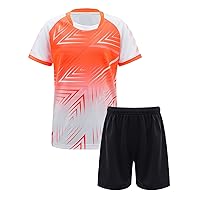 Kids Boys Soccer Jerseys and Shorts Set Athletic Sports Team Training Uniform 2 Pieces Activewear Set