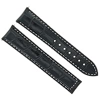 Ewatchparts 22/18MM LEATHER BAND STRAP COMPATIBLE WITH BAUME MERCIER CLASSIMA 8692 8733 XL BLACK WS