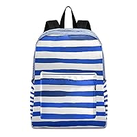 Toddler Backpack for Boy Girl Ages 5-19 Child Backpack Navy Blue Striped School Bag 15.6 inch Laptop Backpack