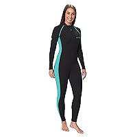 Women Full Body Coverup UV Swimsuit Stinger Suit UPF50+ Sun Protection Black Jade