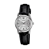 Casio Women's LTPV002L-7B Black Leather Quartz Watch