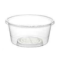 ECO PRODUCTS Compostable 5oz Clear Round Deli Containers, Case of 2000, PLA Plastic Meal Prep, Lids Sold Separately, Made from PLA, A Renewable Material Made from Plants