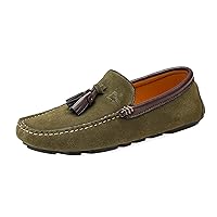 Mens Fashion Dress Tassel Suede Leather Walking Driving Loafers Work Office Shoes