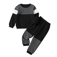Infant Boy Formal Wear Toddler Boys Girls Long Sleeve Patchwork Colour Knitted T Shirt Toddler Suspender Pants