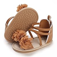 COSANKIM Baby Girl Sandals Rubber Sole Summer Outdoor Infant First Walker Crib Dress Shoes Baby Sandals