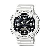 Casio Men's AQ-S810WC-7AVCF Analog-Digital Display Quartz White Watch, White/Black