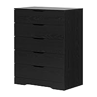 South Shore Holland 5-Drawer Chest Dresser, Black Oak