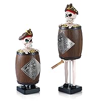 Pirate Captain Funny Cigarette Dispenser, Prank Pop-Up Cigarette Cases, For Entertainment Party & Home Office Decor Prank Toy & Skull Shaped Decor Gift Birthday Christmas