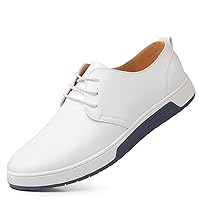 konhill Men's Casual Oxford Shoes - Breathable Dress Shoes Loafers Lace-up Flat Sneakers