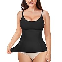 LODAY Compression Tank Tops for Women Tummy Control Shapewear Seamless Body Shaper Workout V-Neck Camisole Cami Tops
