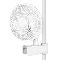 HealSmart Clip Fan, 6-Inch Grow Tent Fan, Monkey Fan, Wall Mount Fan with Adjustable 90° Angles, 15W, 2-Speeds Control, 1 Pack