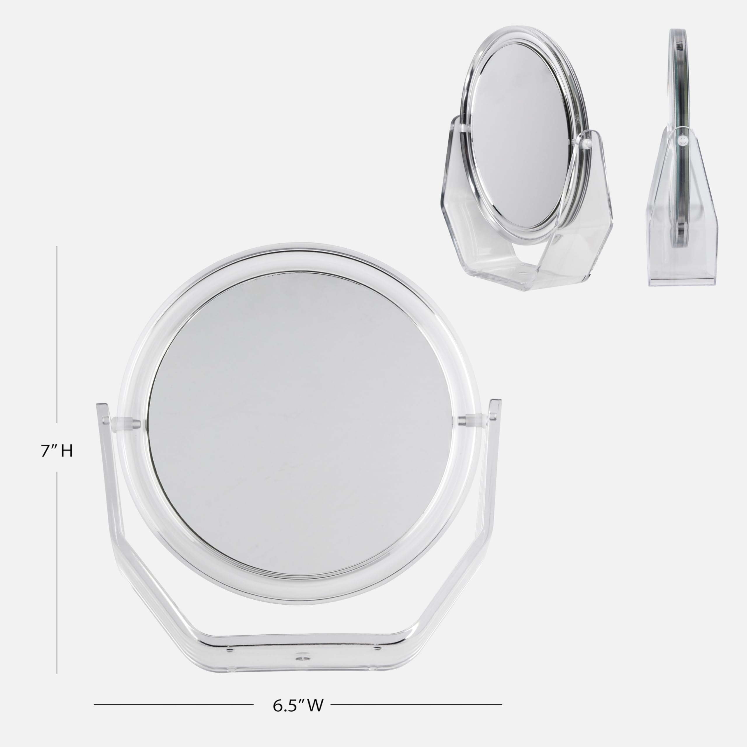 Conair Bathroom Vanity Magnifying Makeup Mirror, 1x/5x Flip Mirror