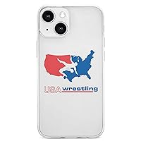 USA Wrestling Carbon Fiber Case for iPhone 13 Mini/iPhone 13/iPhone 13 Pro/iPhone 13 Pro Max Shockproof Protective Cover