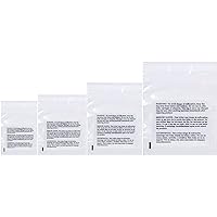 Shirts and More PolyPackers – 5” x 7” Self Seal Clear Poly Bags with Suffocation Warning – Permanent Adhesive – FBA Compliant for Packaging Clothes 1000 Count 1.5mil LDPE Plastic 
