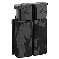 KRYDEX Single/Double Pistol Mag Pouch, Nylon Magazine Pouch 9mm with Quick Release Magazine Pouch Insert