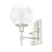 Hunter - Xidane 1-Light Brushed Nickel, Small Sconce Light, Dimmable, Mid Century Modern Style, for Bedrooms, Kitchens, Foyers, Bathrooms - 19760