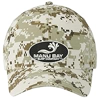 Manu Bay Surf Company Logo Digital Camo Adjustable Hat