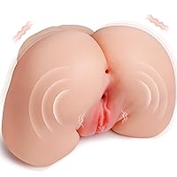 Vibrating Sex Doll Male Sex Toys - Male Masturbator for Men with 12 Vibration Lifelike Sex Toy Torso Pocket Pussy Stroker with Big Butt & Vagina & Anal Channel, Adult Sex Toy for Men Pleasure 6LB
