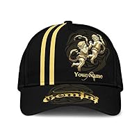 Personalized Zodiac Baseball Cap, Custom 3D Printed Zodiac Baseball Cap Snapback, Hat Gifts for Men,Women,Birthday