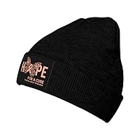 Hope Uterine Cancer Beanie Hats Black Winter Hats for Men Women Knit Slouchy Warm Skull Cap