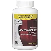 Acetaminophen Generic 500 mg Extra Strength - 600 Caplets