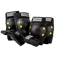 Flybar Knee and Elbow Pads, Wrist Guards Safety Gear-Multi Sport Protection for Skateboard, BMX, Pogo, Inline Skating, Scooter-Kids, Teen, Adult Sizes