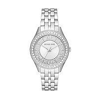 Michael Kors Harlowe Women's Watch, Stainless Steel and Pavé Crystal Watch for Women with Steel or Leather Band