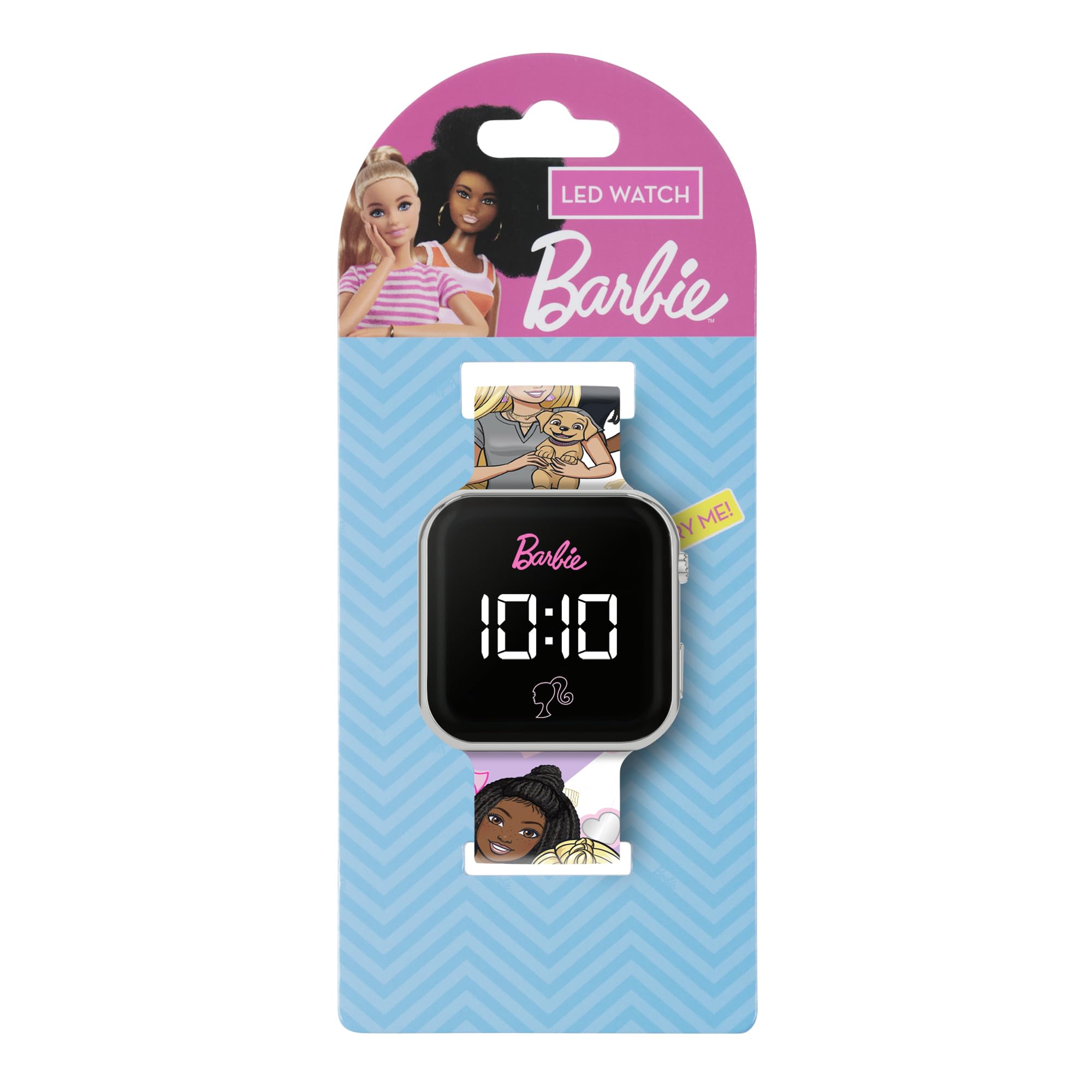 Barbie Printed LED Watch, Pink, Modern