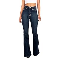 Flare Boot Cut Jeans for Women Work Trendy Flared Stretch Denim Pants High Waisted Loose 2024 Bootcut Baggy Classic