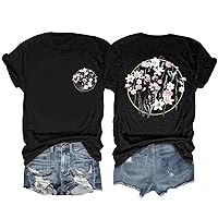 Women Graphic Shirts Country Music Tshirt Loose Vintage Cottagecore Short Sleeve Fall Tops