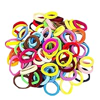 Hair Rubber Rope Ponytail Elastic Pcs Band Bracelet Girl 100 Ties String Accessory Arthritis Knuckle Ring (Multicolor, One Size)