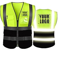 Personalized High Visibility Reflective Safety Vest Custom Your Text Protective Workwear Outdoor Work Vest