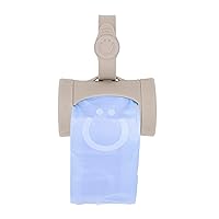 Ubbi Retractable On-the-Go Bag Dispenser for Baby Travel, Diaper Bag Accessory Must Have for Newborns, Helpful Baby Accessory, Taupe