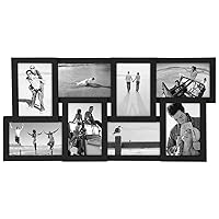 Malden International Designs Black 8 Opening 4x6 Collage Photo Frame