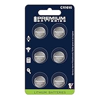 Premium CR1616 Battery 3V Lithium Coin Cell - Japanese Engineered High Capacity Batteries (6 Pack)