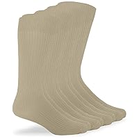 Jefferies Socks Men's Women's Unisex Microfiber Nylon Rib Mid Calf Dress Socks 4 Pack
