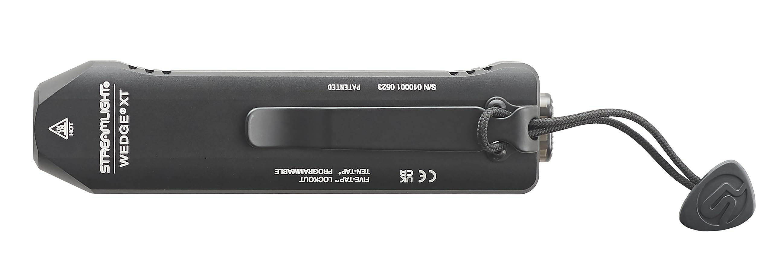 Streamlight 88812 Wedge XT 500-Lumen Slim Everyday Carry Flashlight, Includes USB-Cord, Pocket Lanyard, Black