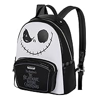 Nightmare Before Christmas Face-Heady Backpack, Black, 15 x 24.5 x 29 cm, Capacity 8 L, Black, One Size, Heady Backpack Face