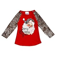 Little Girl Kids Back to School Raglan Cotton Christmas Top Tee T-Shirt Size 2-8