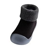 Boy Little House Warm Knit Baby Slipper Rubber Stocking Boys Sole Girls Solid Socks Boys Sport Slide Sandals