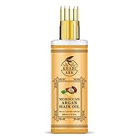 Moroccan Argan Hair Oil with Comb Applicator for Healthy Strong & More Deep Root Nourishment Hair-200 ML